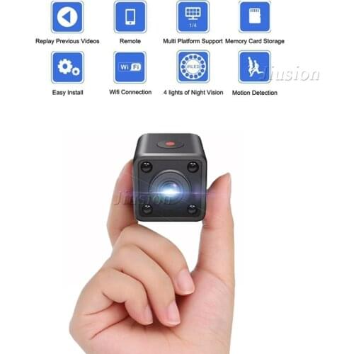 HD WiFi Mini Video Camera Wearable Micro DV Camcorder Digital Voice Recorder Night Vision Outdoor Sports Bike Micro Security Cam