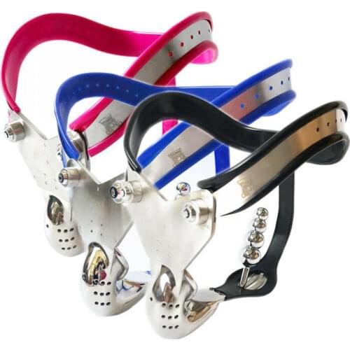 Male Adjustable Model Stainless Steel Curved Chastity Belt Device with Plug Chastity Metal Small Chastity