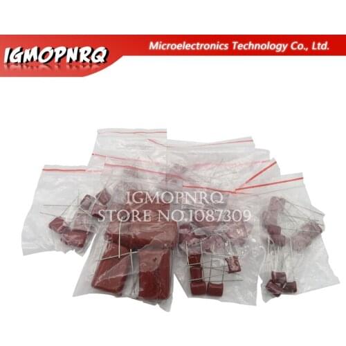 KIT 50PC=10value*5PCS Metallized Polyester Film Capacitors CBB Assortment Kit 400V 10nF ~ 3.3UF
