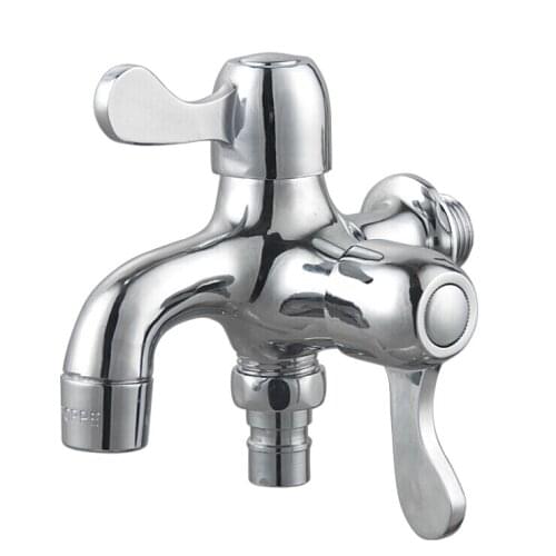 Wall Mounted Brass Material Double Lever Bibcock