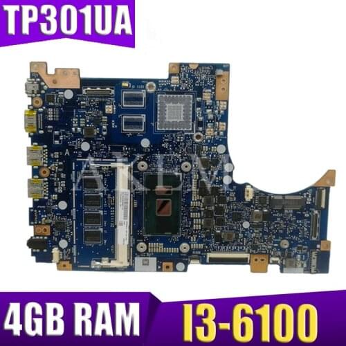 New!!! For ASUS TP301U TP301UA TP301UJ TP301UJ Laptop motherboard TP301UA Mainboard 100% Tested I3-6100 CPU 4GB RAM
