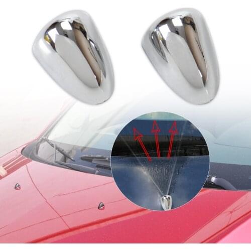 CITALL New Chrome Windshield Washer Wiper Water Spray Nozzle Cover Cap For Chevrolet Holden Cruze 2009 2010 2011 2012 2013