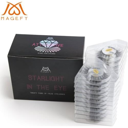 Wholesale 8/20 pairs/lot 3D Soft Mink Hair False Eyelashes Dramatic Volume Fake Lashes Extension Mink Lashes Natural Eye Makeup