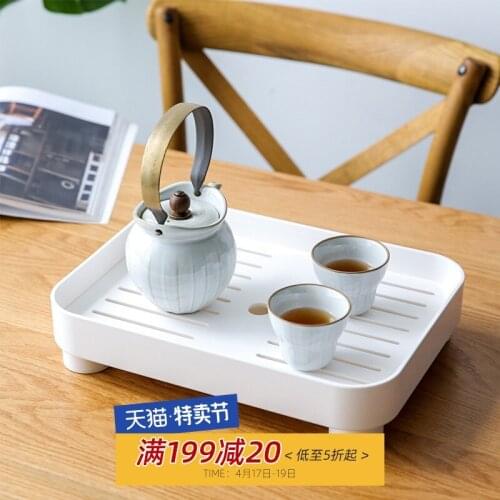 Double Drain Tray Plastic Nordic Rectangular Home Kitchen Cup Water Cup Tea Cup Tray Tray