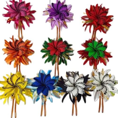 MIXED COLOR Free Shipping 50pcs/Lot HC00054 10Color Foam Tiare Hair Stick W Velvet Spide Lily Hawaii Tropical Hula Decoration