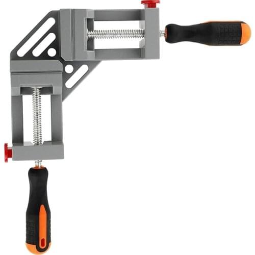 Adjustable Right Angle Clamp Double Handle Alloy Corner Clamp Right Angle Clamp for Woodworking Photo Frame Vise Holder