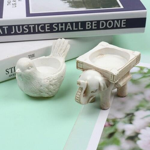 Retro Elephant Tea Light Candle Holder Home Decor Candlestick Party Favor Decor 1Pc