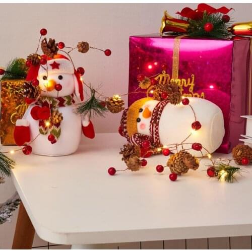 2M 20 LED Christmas Pine Cones String Lights Battery Powered Diy Decorative Lights Indoor Outdoor Christmas Home Garden Decor