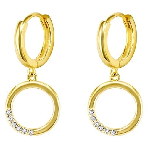 Minimalism 925 Sterling Silver Ear Buckle Geometric Circle Hoop Earrings For Women Classic Round Earrings Jewelry Party Gifts
