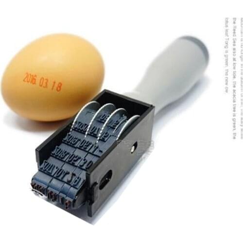 18x4mm Portable Date Stamps For Egg Supermarket Store School Bank Office Manufacture Date Number Stamp