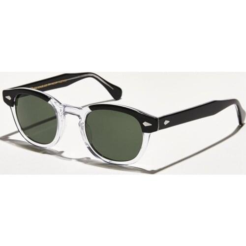 Women Johnny Depp sunglasses Men Lemtosh Polarized Sun Glasses Green lens Luxury Brand Acetate Glasses Frame Top Quality 02-2