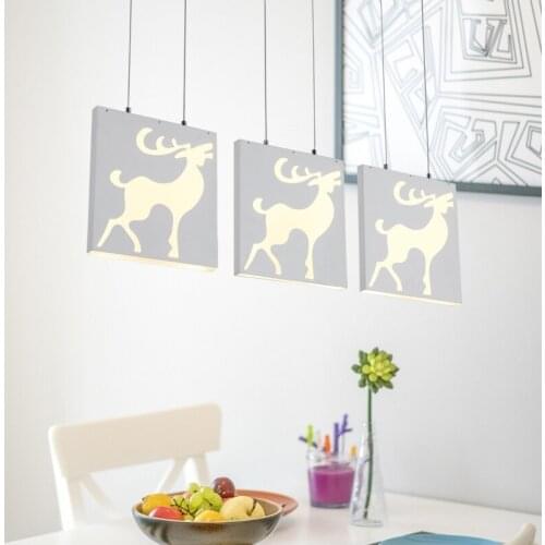 Modern LED three head pendant light simple bar lamp Home Living Dining Room Restaurant living room hanging light fixtures