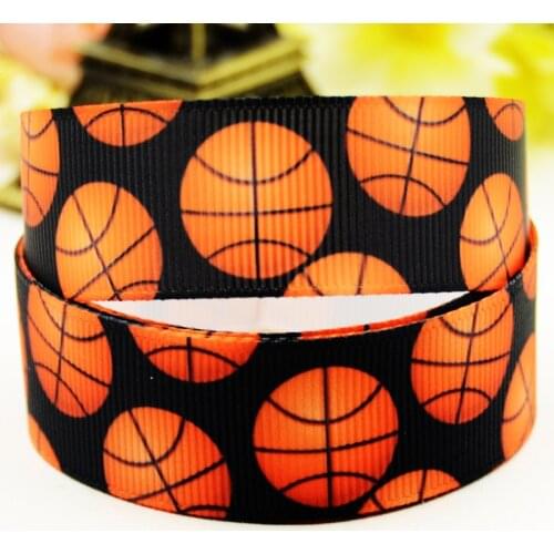 22mm 25mm 38mm 75mm Sport balls Cartoon printed Grosgrain Ribbon party decoration 10 Yards X-03356