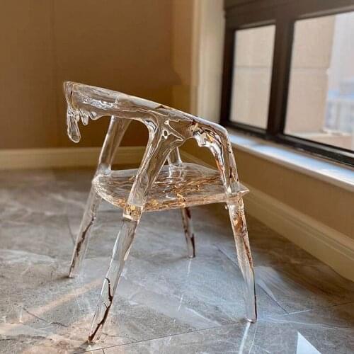 TT Platinum Crystal Chair Minimalistic Chair Light Luxury Office Balcony Leisure Creative Dining Table and Chair