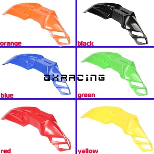 Universal 7 Colors Plastic Front Fenders For CR KXF KX DRZ CRF YZF WR WRF Dirt Bike Supermoto Evo
