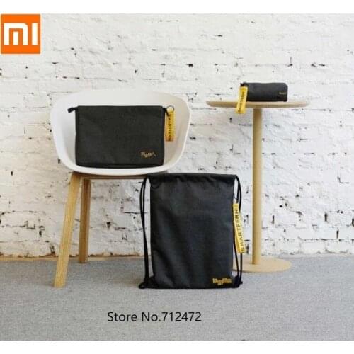 Xiaomi Recycling environmental protection package Pencil case File package Drawstring bag light Pencil File Travel Storage bag