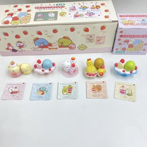 Japan Corner Creature Corner Animal Fruit Bowl Strawberry Cute Surrounding Model Ornaments Hand-made Doll Ornaments Box Egg
