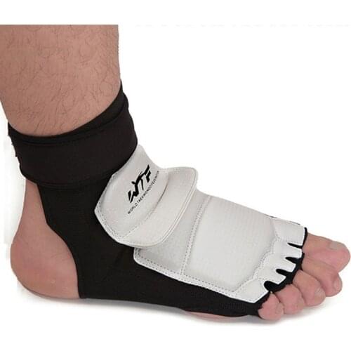 Taekwondo Foot Protector Black White For Karate Taichi Judo Wrestling Boxing Training Fighting Foot Guard Fitness Equipment