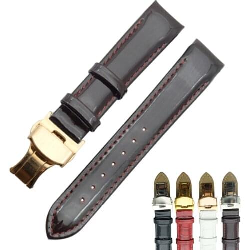 Notched Watch Accessorie Leather Strap Crocodile pattern Watch Bracelet Womens Watch Band 18mm Watchband for Tissot 1853 T035