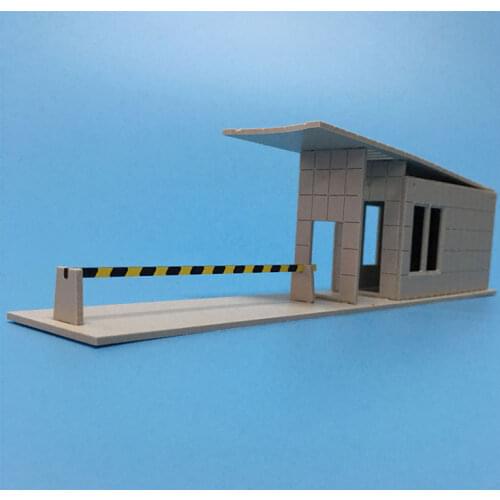 1/87 Community Factory Gatehouse Security Plastic Assembly Transfer Room DIY Building Kits Model Train Ho Scale