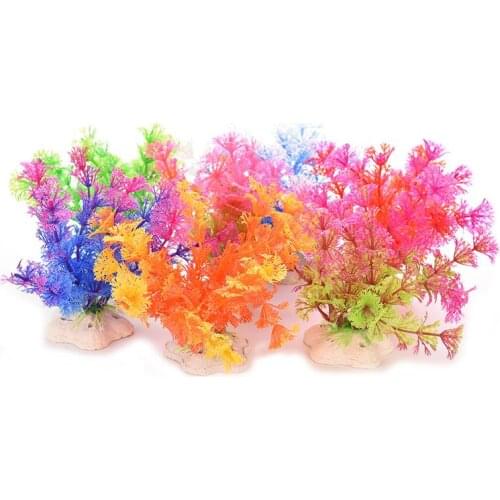 1 Pcs Artificial Plastic Grass Fish Tank Ornament Water Plant Aquarium Decorations & Ornaments