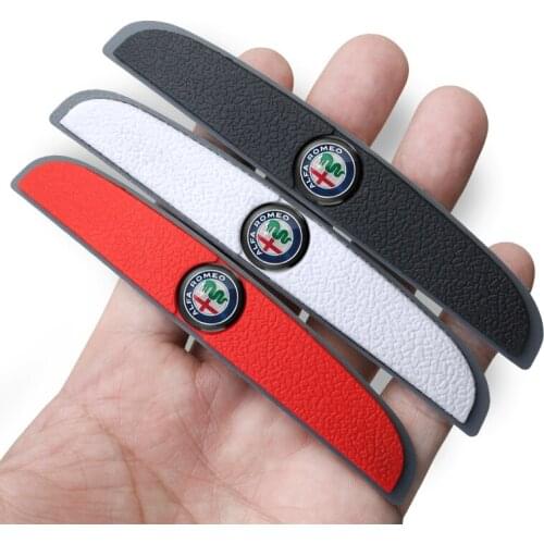 4Pcs Car Door Rearview Mirror Anti-Collision Strip Stickers Accessories For Alfa Romeo Stelvio Giulia Giulietta GT Spider Mito