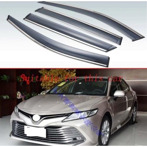 For Toyota Camry 2018 2019 Plastic Exterior Visor Vent Shades Window Sun Rain Guard Deflector 4pcs
