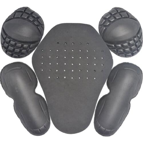 5PCS Removable EVA Riding Shoulder Elbow Back Protectors Pads Set Motorcycle Protection Clothing Set Built in Racing Guard
