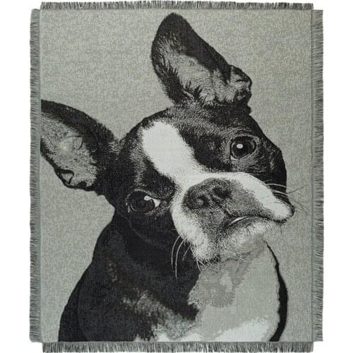 Amercian Animal Dog Blanket for Beds with Tassel Manta Cobertor Throw Blankets for Sofa Travel Airplane Cover Home Decor