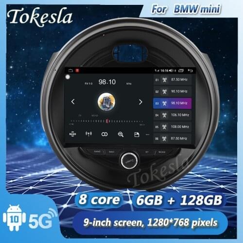 Tokesla Android10.0 car radio audio DVD intelligent touch Central Multimedia gps receiver screen system for BMW mini 2015-2019