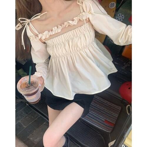 Блузки с открытыми плечами BADAWEN China At AliExpress