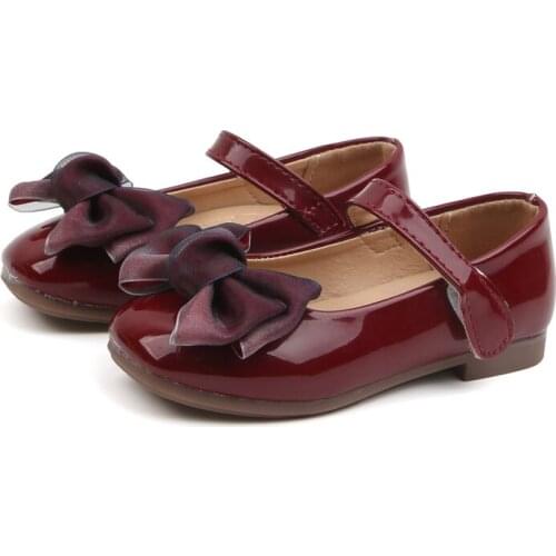 Bekamille Kid Shoes Children Girls Baby Infant Leather Shoes Bowtie Lovely New Summer 2019 Non-Slip Sweet Comfortable