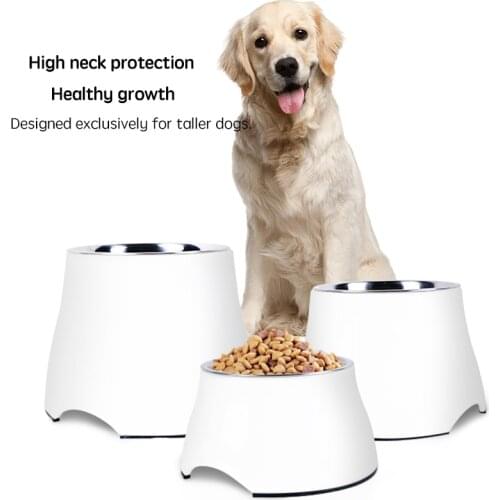 Big Capacity Good Anti Slip Removable Cat Dog Stainless Steel Bowl High Feet Pet Feeding Water Food Feeder Dogs Product Supplies
