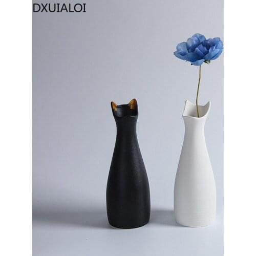 DXUIALOI creative simple vase decoration ceramic crafts dining table living room desktop flower arrangement vase home decoration