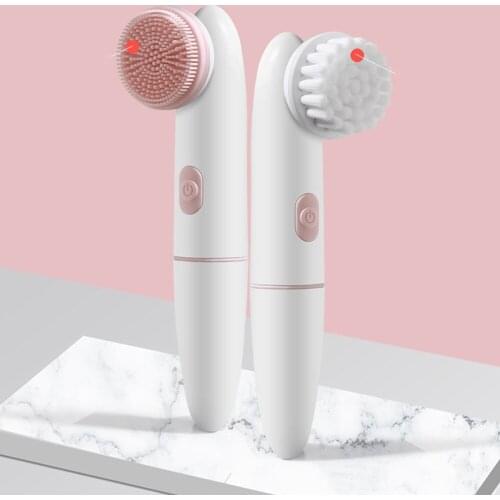 Electric Silicone Face Brush Facial Cleansing Brushe Massager Vibrator Machine Exfoliating Limpiador Cepillo Skin Care Cleanser