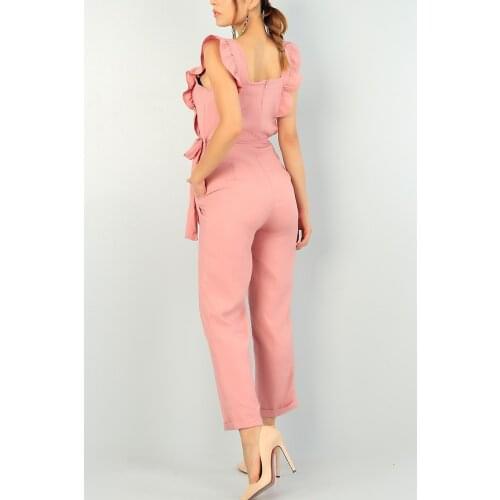 Kadın Tulum Pudra Renkli 2021 Trend Kaliteli Moda Yeni %70 Pamuk %30 Polyester Kumaştan Seksi Mevsimlik