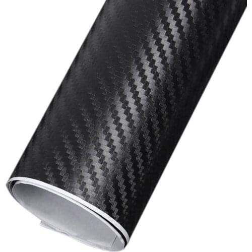 New1.27mx30cm3D Carbon Fiber Glossy Vinyl Wrap Sheet Film Motorcycle Automobiles Car Accessories Decoration Bubble Air Free