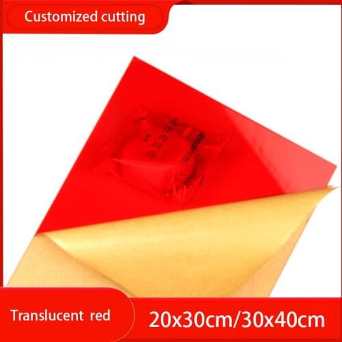 3mm thick red translucent acrylic plate plexiglass plate polymethyl methacrylate organic glass Perspex