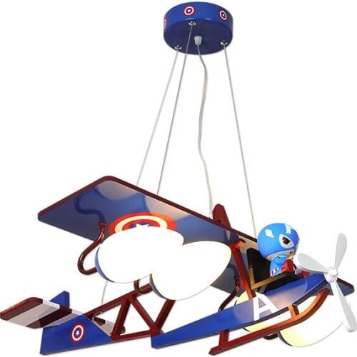 Modern Cartoon Childrens Room Chandelier Creative Plane Bedroom Chandelier Flying Paradise Lovely Bedroom Chandelier