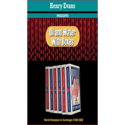 Oil and Water Boxes (Gimmicks) by Henry Evans Close Up Performer Magic Tricks Poker Card Magic Props Illusions Street Magician