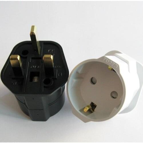 Multifunctional UK Male To EU Female Plug Power Converter Travel Charger Adapter