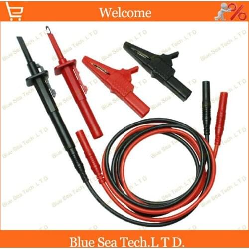 Multimeter pen extension test cable+4mm jack alligator clip+quick test hook 3 in 1. 13 AWG 2.5 sq CATIII 1000V/32A