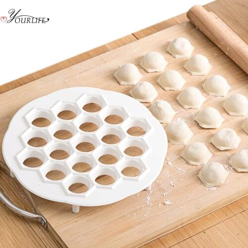 OYOURLIFE Creative 19 Holes Dumplings Mould Maker Family Ravioli Pelmeni DIY Maker Kitchen Baking & Pastry Tools Kitchen Gadgets