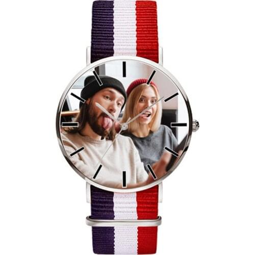 A3311 Photo Printed DIY Watch Lovers Fashionable Design Wristwatch Print with Clients Photo Custom Made Watches Christmas Gift