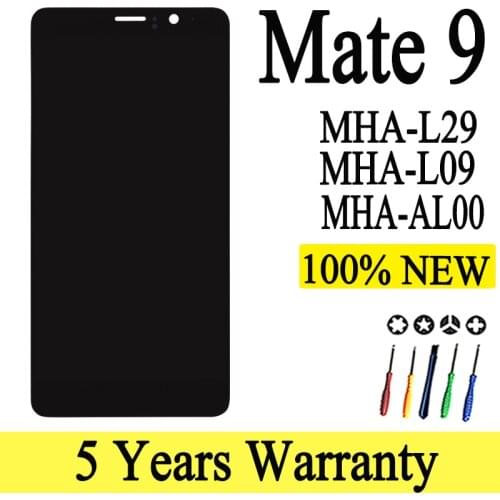 100% New MHA-L29 MHA-L09 MHA-AL00 Lcd for Huawei Mate 9 With Frame Touch Screen Digitizer Assembly Replacement For Huawei Mate 9