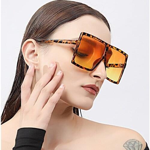 Pilot Square Oversized Sunglasses Unisex for Women Fashion Big Frame Vintage Retro Sun Glasses UV400 Gafas De Sol Mujer