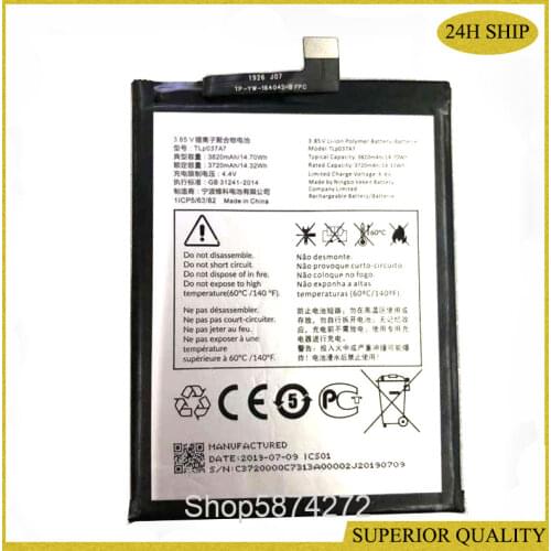Original New 3820mAh Battery TLP037A7 for Alcatel TLP037A7 Cell Phone Battery