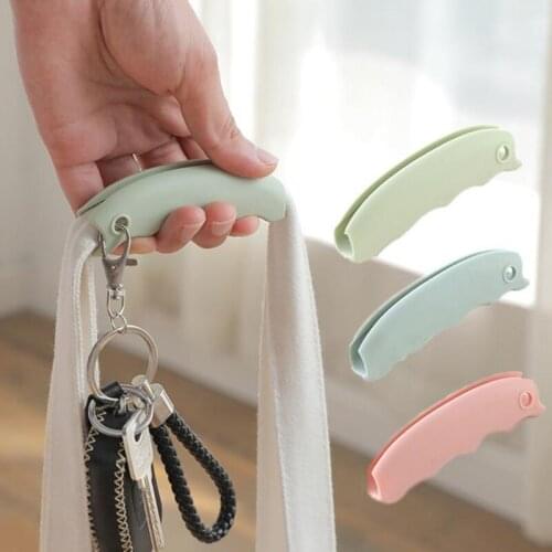 Silicone Portable Vegetable Device Labor Saving Shopping Bag Carry Holder With Keyhole Handle Non-Slip Grooves Surface Carrier