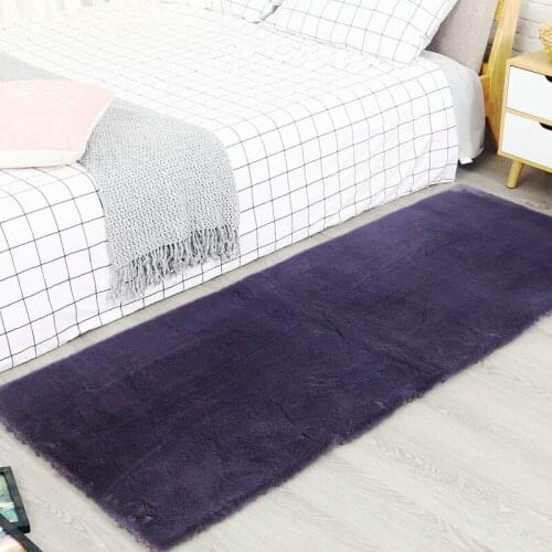 Thickened washed silk hair non-slip carpet living room coffee table blanket Bedroom bedside mat yoga rugs solid color plush