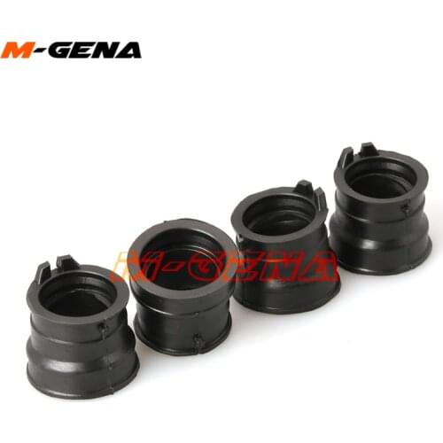 High Quality Black Glue 4 pcs Carb Intake Carburetor Interface Adapter Connector Pipe Manifold For CB400 VTEC 1999-2010